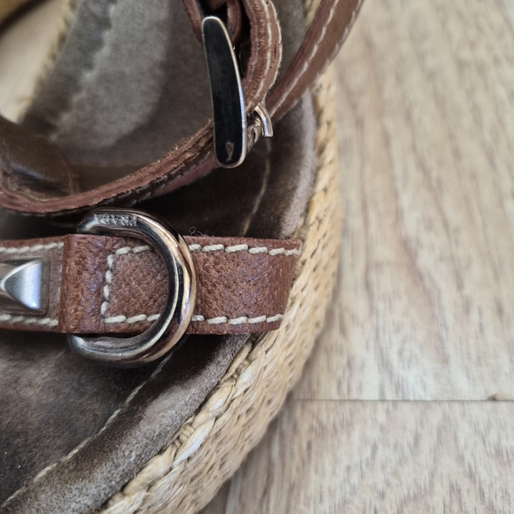 Prada Brown Wedge Sandals - Picture 15 of 16